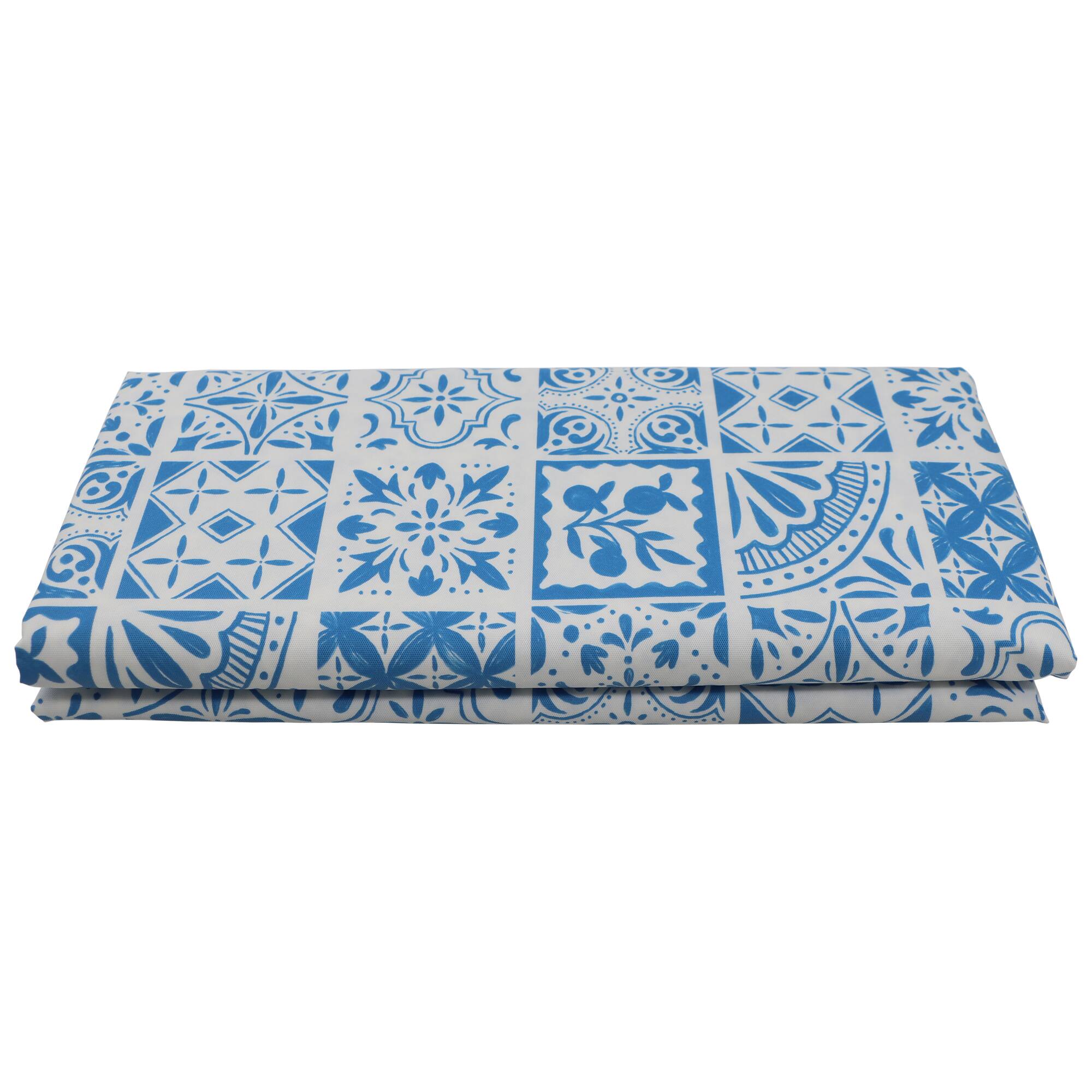 52" x 70" Blue Tile Citrus Kitchen Tablecloth by Celebrate It™